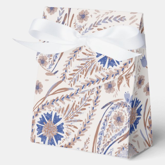 Field Flower Paisley Model Favor Boxes (Front)