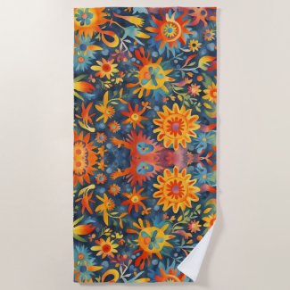 Field flowers, beautiful spring art. 
