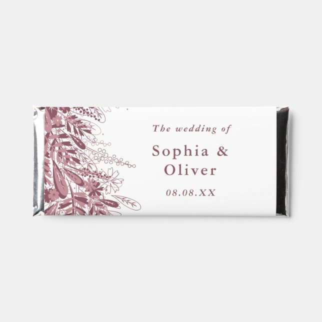 Field Flowers Hershey Chocolate Bar Wedding Favor (Front)