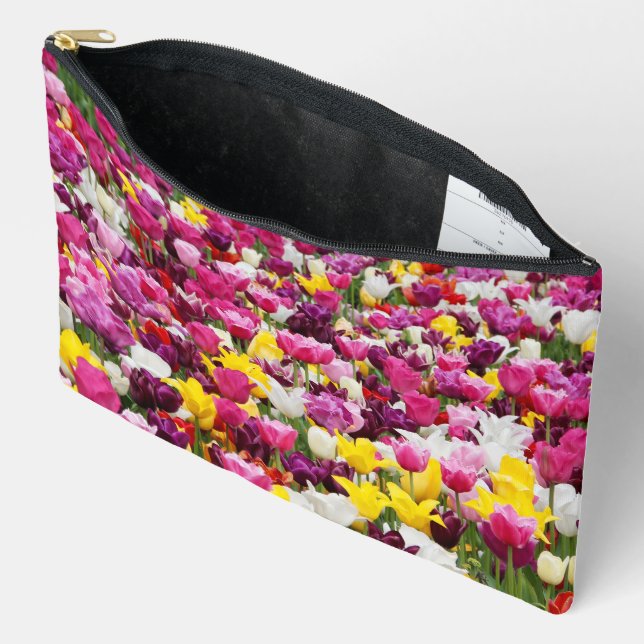 field full of tulips accessory pouch (Open)