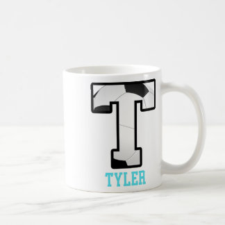 Field Goal Letter Tyler Alphabet Soccer  Coffee Mug