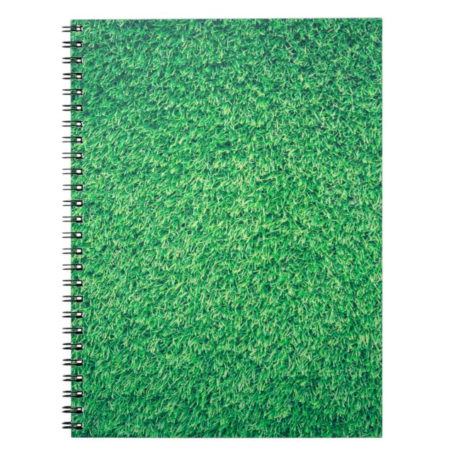 Field grass green lawn texture notebook (Front)