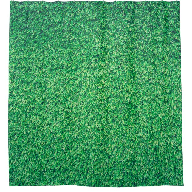 Field grass green lawn texture shower curtain (Front)
