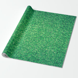 Field grass green lawn texture wrapping paper