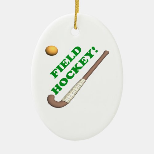 Field Hockey 2 Ceramic Ornament