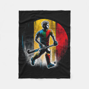 Field Hockey Belgium Men Belgian Flag Fieldhockey  Fleece Blanket