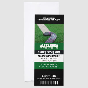 Field Hockey Birthday Party Invitation Raffle Tickets