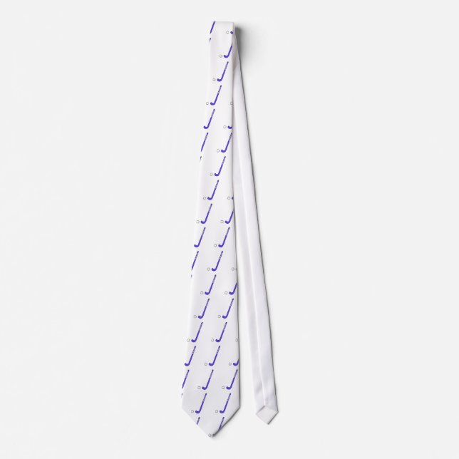 Field Hockey blue stick Neck Tie (Front)