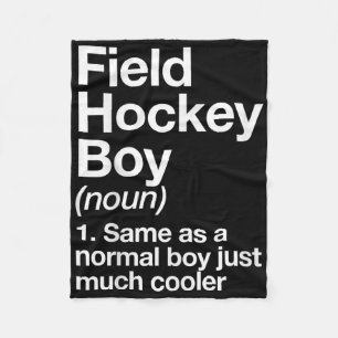 Field Hockey Boy Definition Funny Sports Fleece Blanket