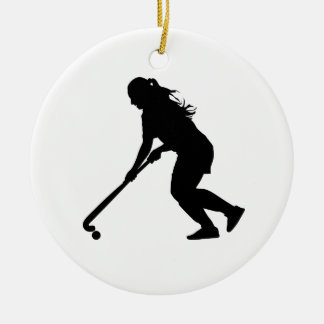 Field Hockey Ceramic Ornament