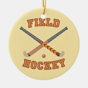 Field Hockey Ceramic Ornament