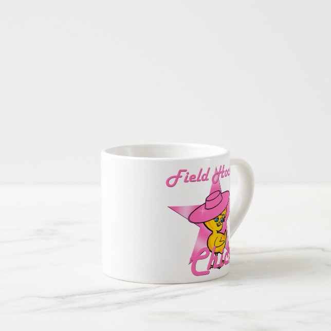 Field Hockey Chick #8 Espresso Cup (Front Right)