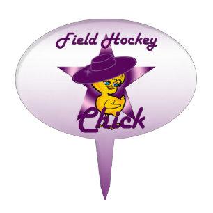 Field Hockey Chick #9 Cake Topper