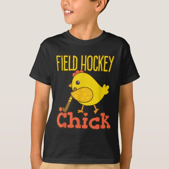 Field Hockey Chick - Cute Womens Field Hockey Play T-Shirt (Front)