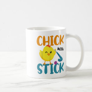 Field Hockey Chicken Chick With Stick _1 Coffee Mug