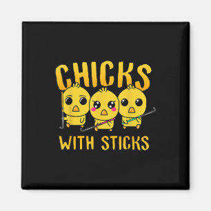 Field Hockey Chicks With Sticks Cute Field Hockey Magnet