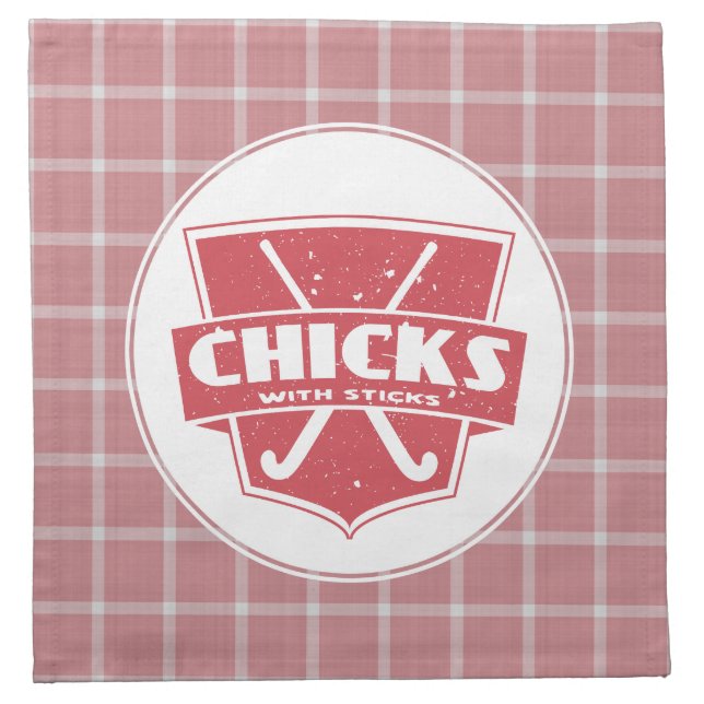 Field Hockey Chicks With Sticks Serviette Napkin (Front)