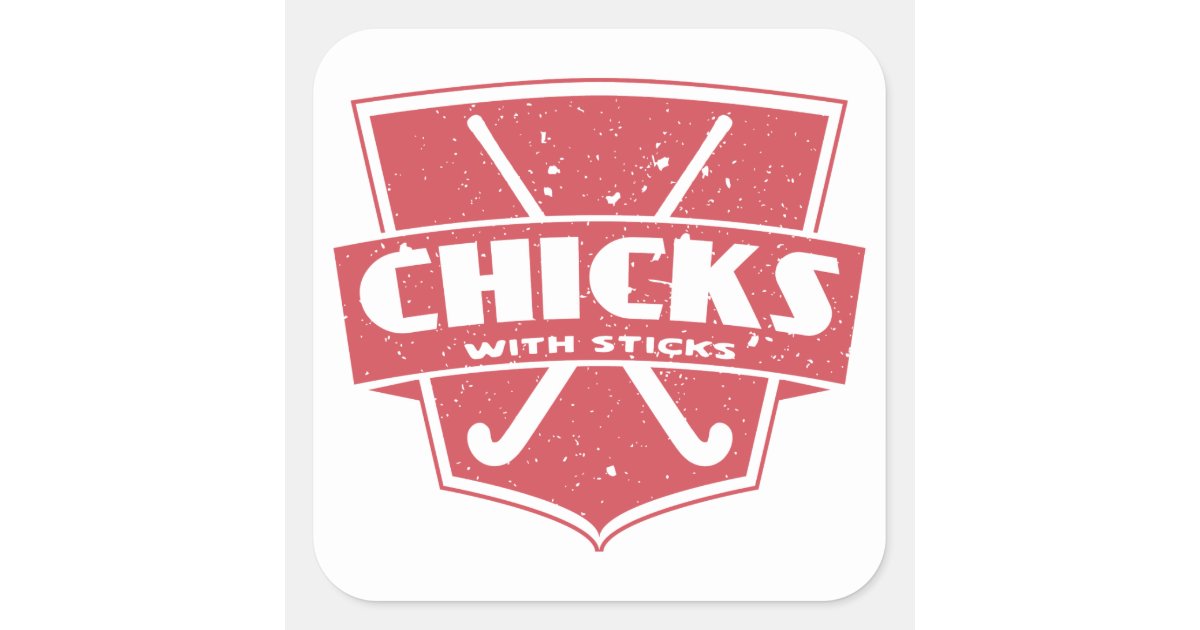 Hollywood Thread Funny Field Hockey Chicks with Sticks Graphic Design Men's T-Shirt, Size: Medium, White