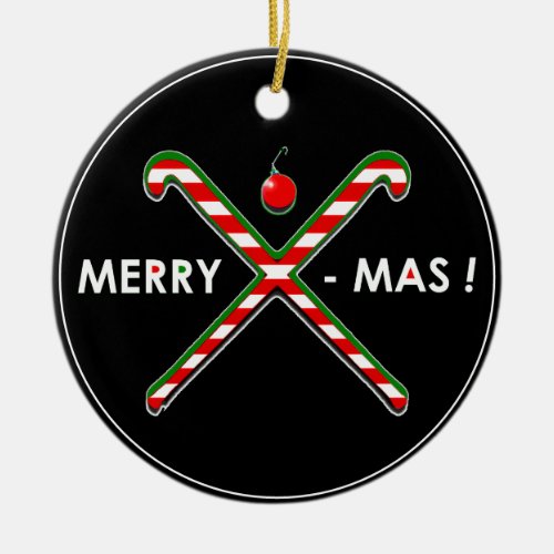 Field Hockey Christmas 2023 Ceramic Ornament