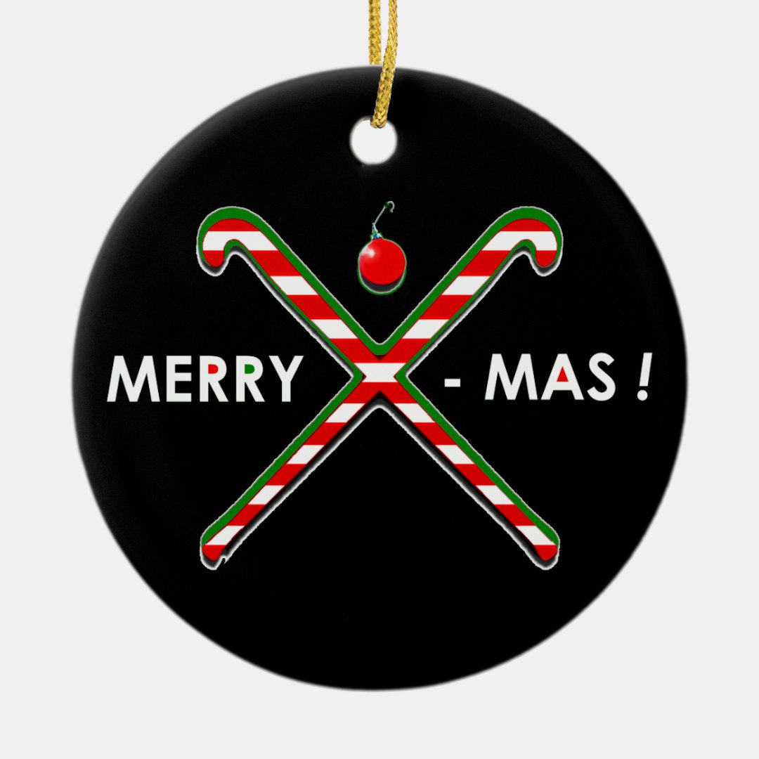 Field Hockey Christmas Ceramic Ornament | Zazzle