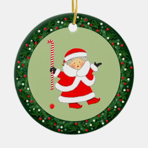 Field Hockey Christmas Collectible 2023 Ceramic Ornament