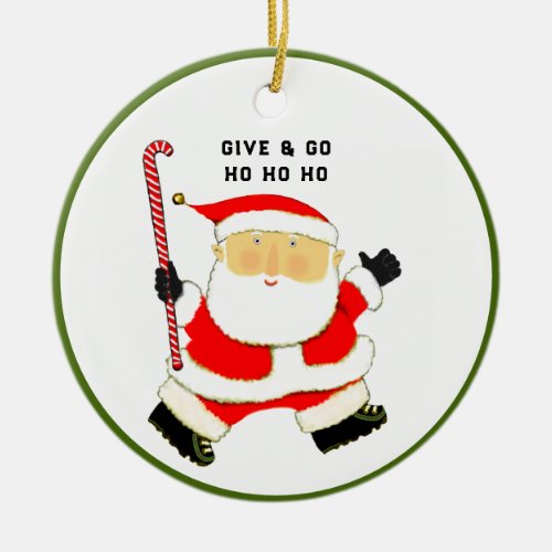 Field Hockey Christmas Collectible Ceramic Ornament