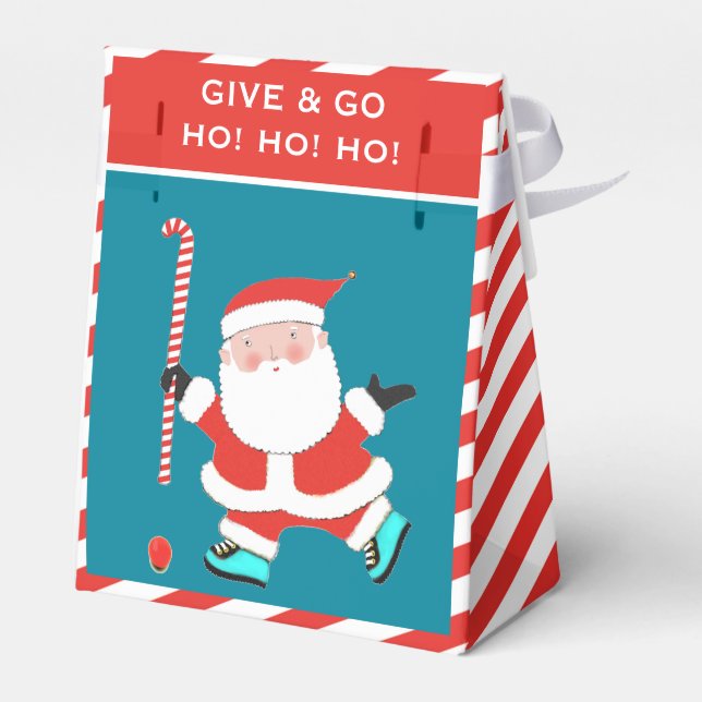 Field Hockey Christmas Favor Boxes (Back Side)