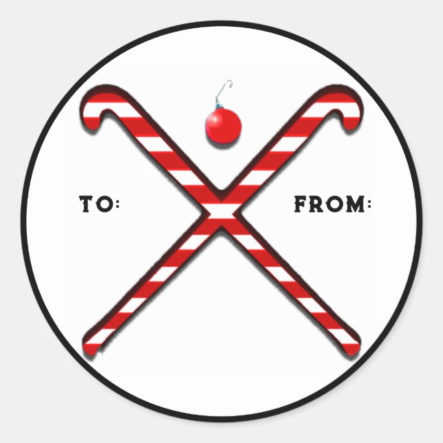 Field Hockey Christmas Gift Tags (Front)