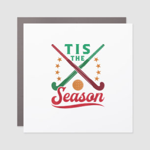 Field Hockey Christmas Tis The Season Player Holid Car Magnet