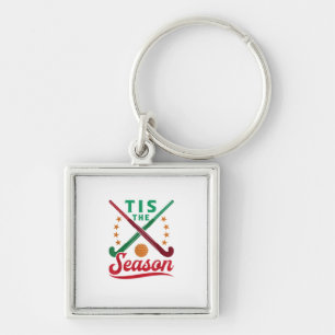 Field Hockey Christmas Tis The Season Player Holid Keychain