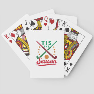 Field Hockey Christmas Tis The Season Player Holid Poker Cards