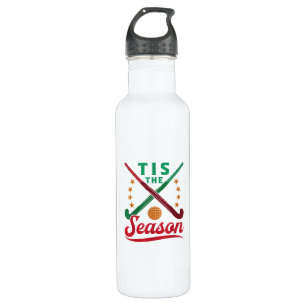 Field Hockey Christmas Tis The Season Player Holid Stainless Steel Water Bottle