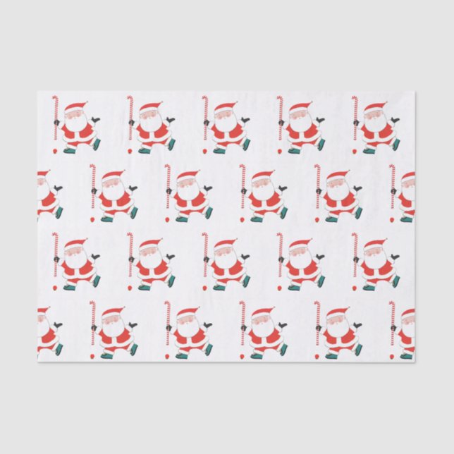 Field Hockey Christmas Tissue Paper (Front)