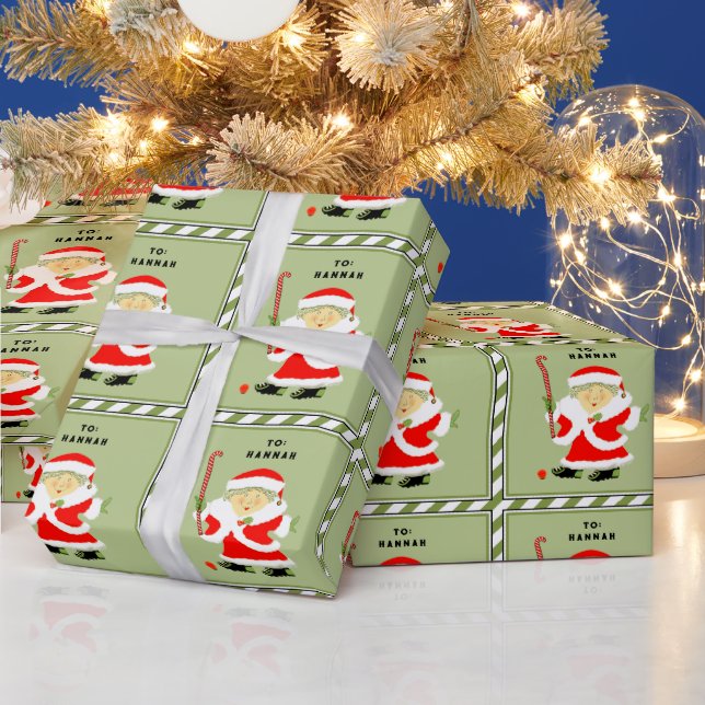 Field Hockey Christmas Wrapping Paper (Holidays)