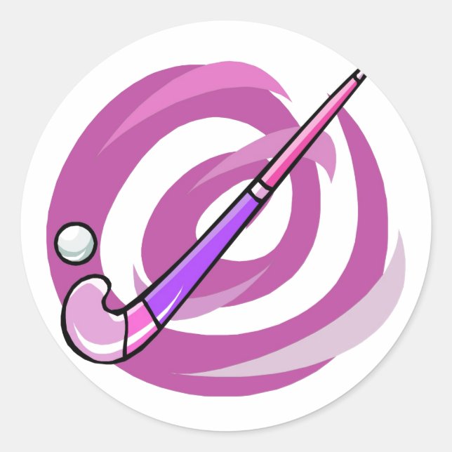 Field Hockey Classic Round Sticker (Front)