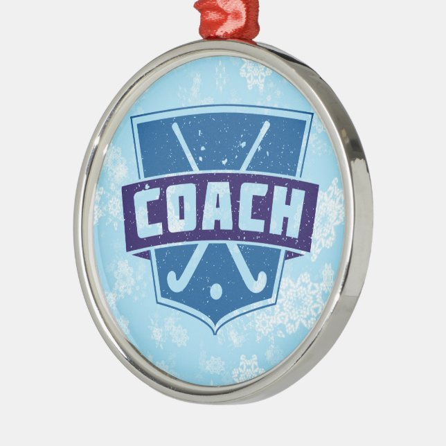 Field Hockey Coach Christmas Decoration (Left)
