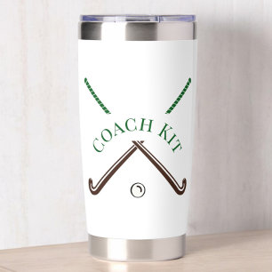 Field Hockey Coach Custom Crossed Sticks Insulated Tumbler