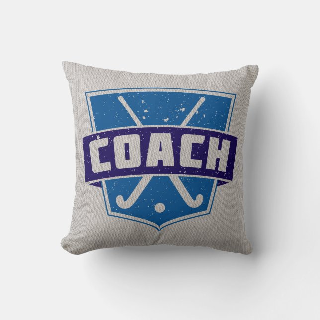 Field Hockey Coach Customizable Pillow (Front)