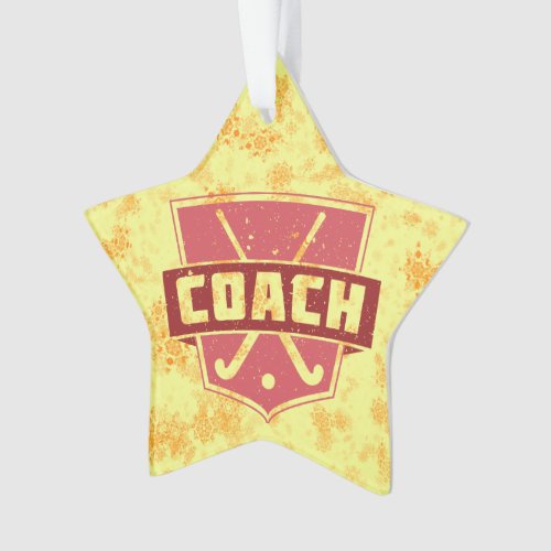 Field Hockey Coach Holiday Ornament