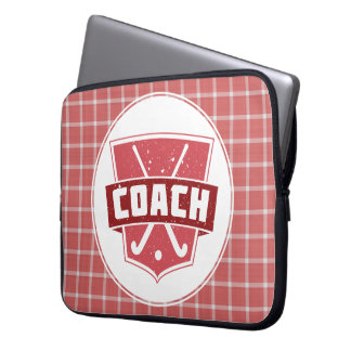Field Hockey Coach Shield Laptop Cover
