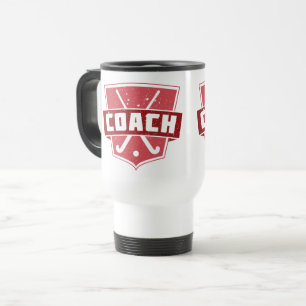 Field Hockey Coach Shield Travel Mug