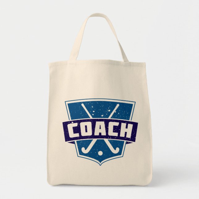 Field Hockey Coach Tote Bag (Front)