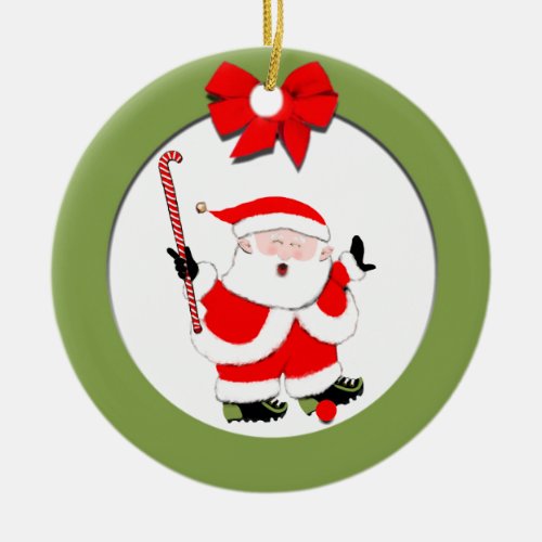 Field Hockey Collectible Ceramic Ornament