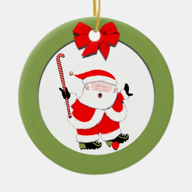 Field Hockey Collectible Ceramic Ornament (Front)