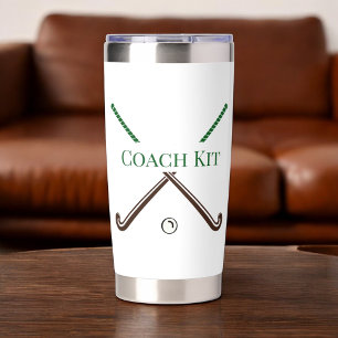 Field Hockey Crossed Sticks Personalized Insulated Tumbler