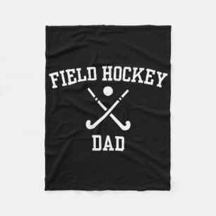 Field Hockey Dad Chest Pocket Design Hockey Family Fleece Blanket
