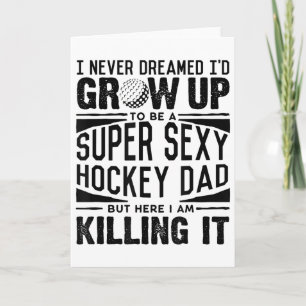 Field Hockey Dad Shirt Men Ice Hockey Player Fathe Card