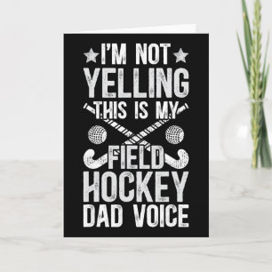 Field Hockey Dad Voice Dad Of A Field Hockey Playe Card
