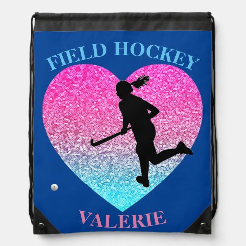 Field Hockey Drawstring Bag