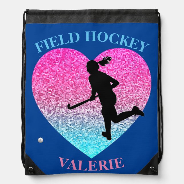 Field Hockey Drawstring Bag (Front)